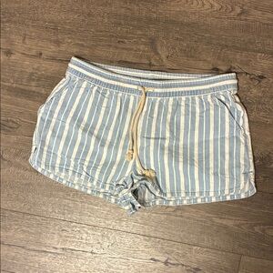 Aerie Striped Blue and White Casual Shorts - Size: M